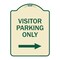 Signmission Reserved Parking Visitor Parking W/ Right Arrow Heavy-Gauge Aluminum Sign, 24" x 18", TG-1824-23020 A-DES-TG-1824-23020 - alternate 1
